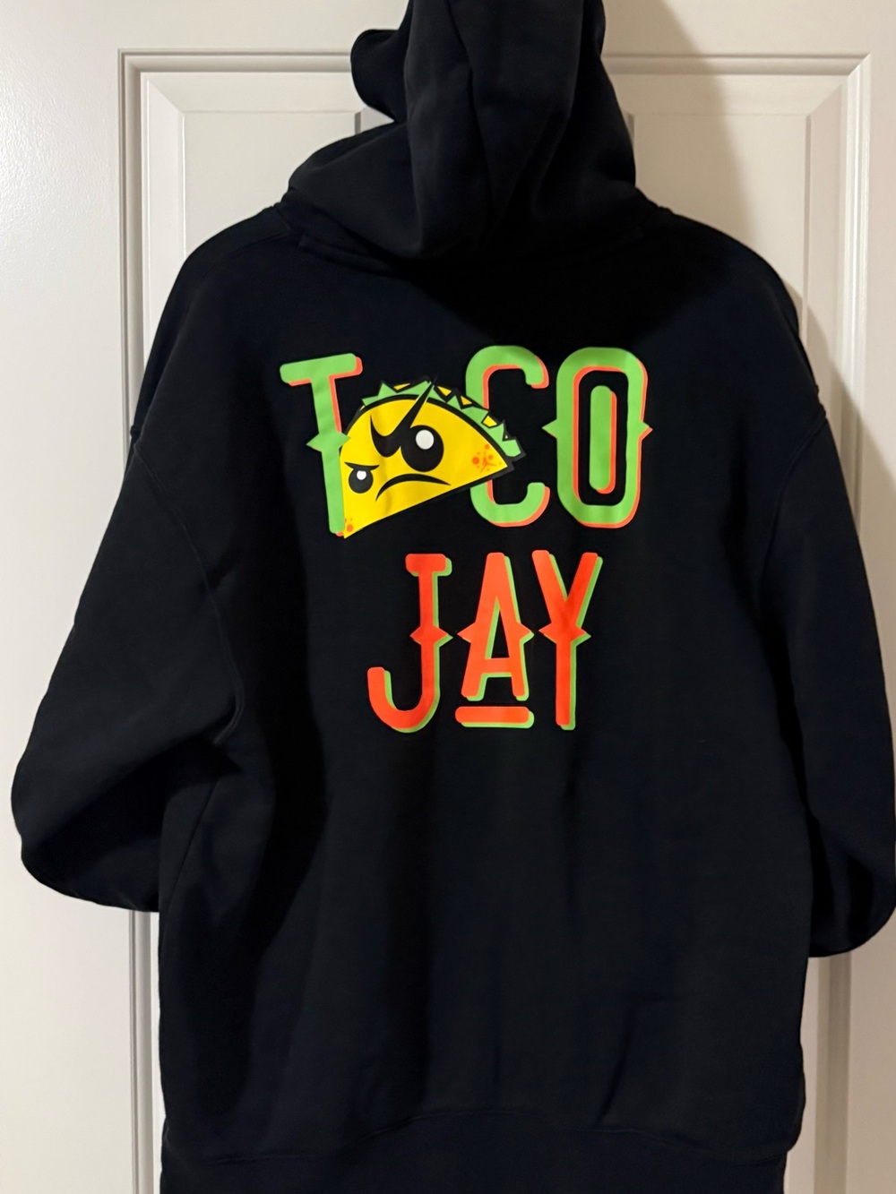 Jordan hoodie collab with TatumBlack Graphic with Neon Taco med